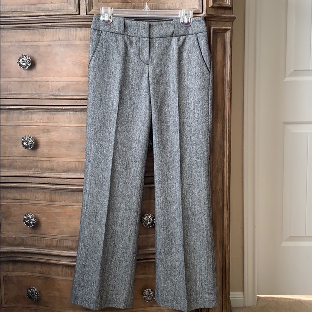 bebe Gray Straight Double Cloth Leg Pant